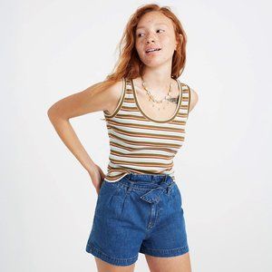 NWT Madewell Ribbed Scoop Tank Top Size M